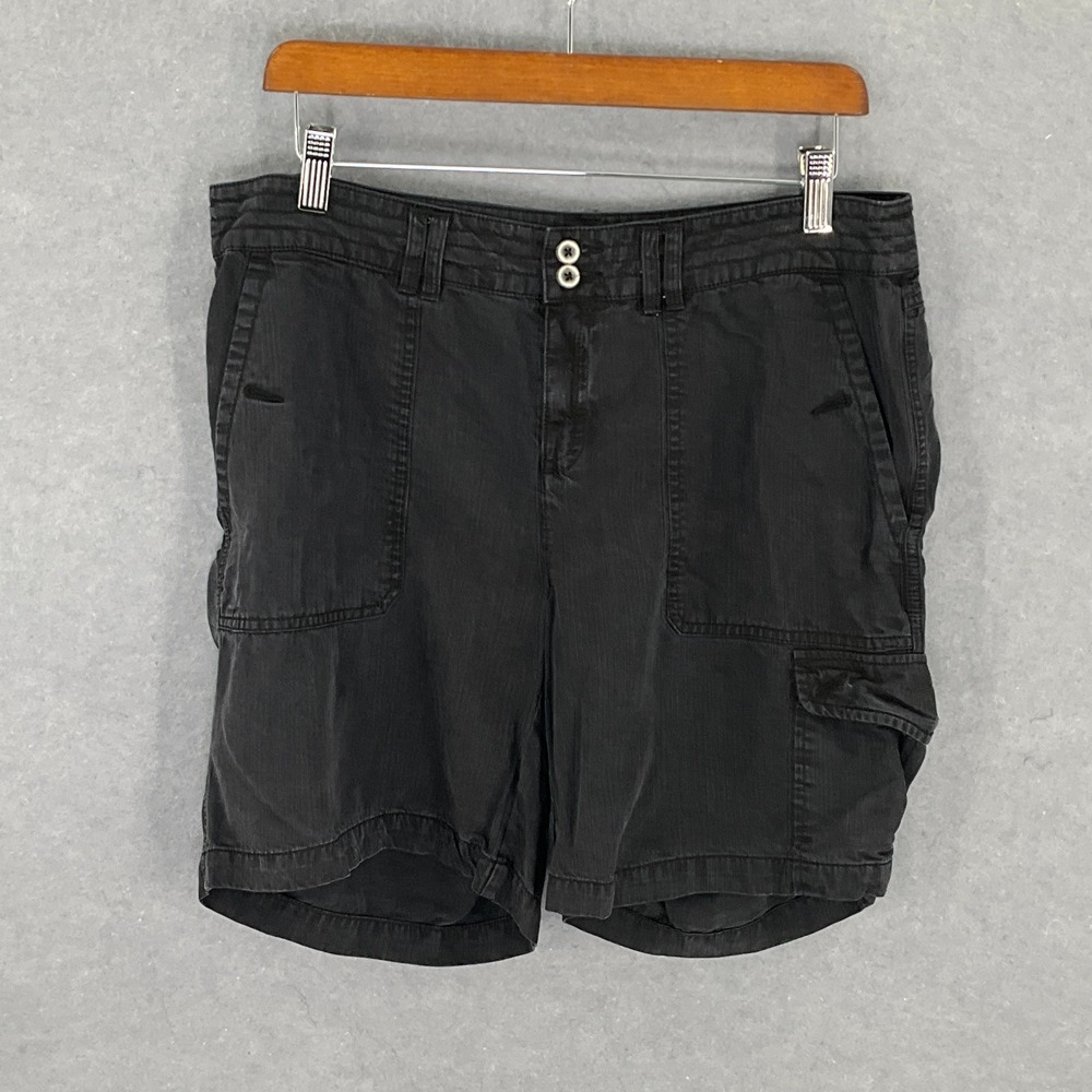 Sundance Cargo Shorts Womens Size‎ 8 Black Pockets Outdoor Utility Travel